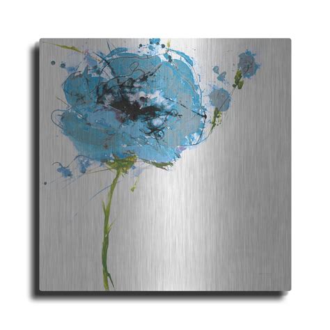 griggs metal art & fabrication baldwin il|'Turquoise Poppy Master on White' by Jan Griggs, Metal Wall Art.